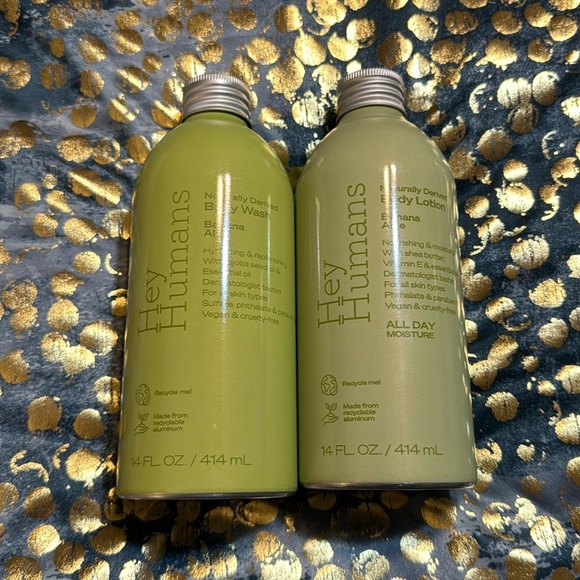 Hey Humans Naturally Derived Body Wash & lotion Banana Aloe Vegan/Cruelty free - Picture 1 of 8